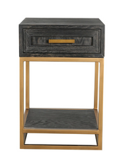 Load image into Gallery viewer, RENMIN SIDE TABLE CARBON OAK 40CM