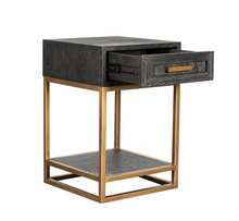 Load image into Gallery viewer, RENMIN SIDE TABLE CARBON OAK 40CM