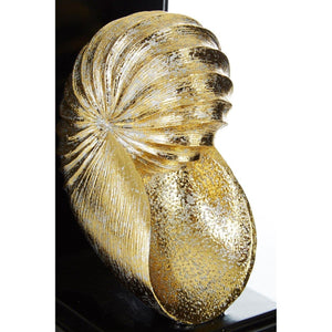 GOLDEN SEASHELL BOOKENDS PAIR - uniQue Home Furnishing