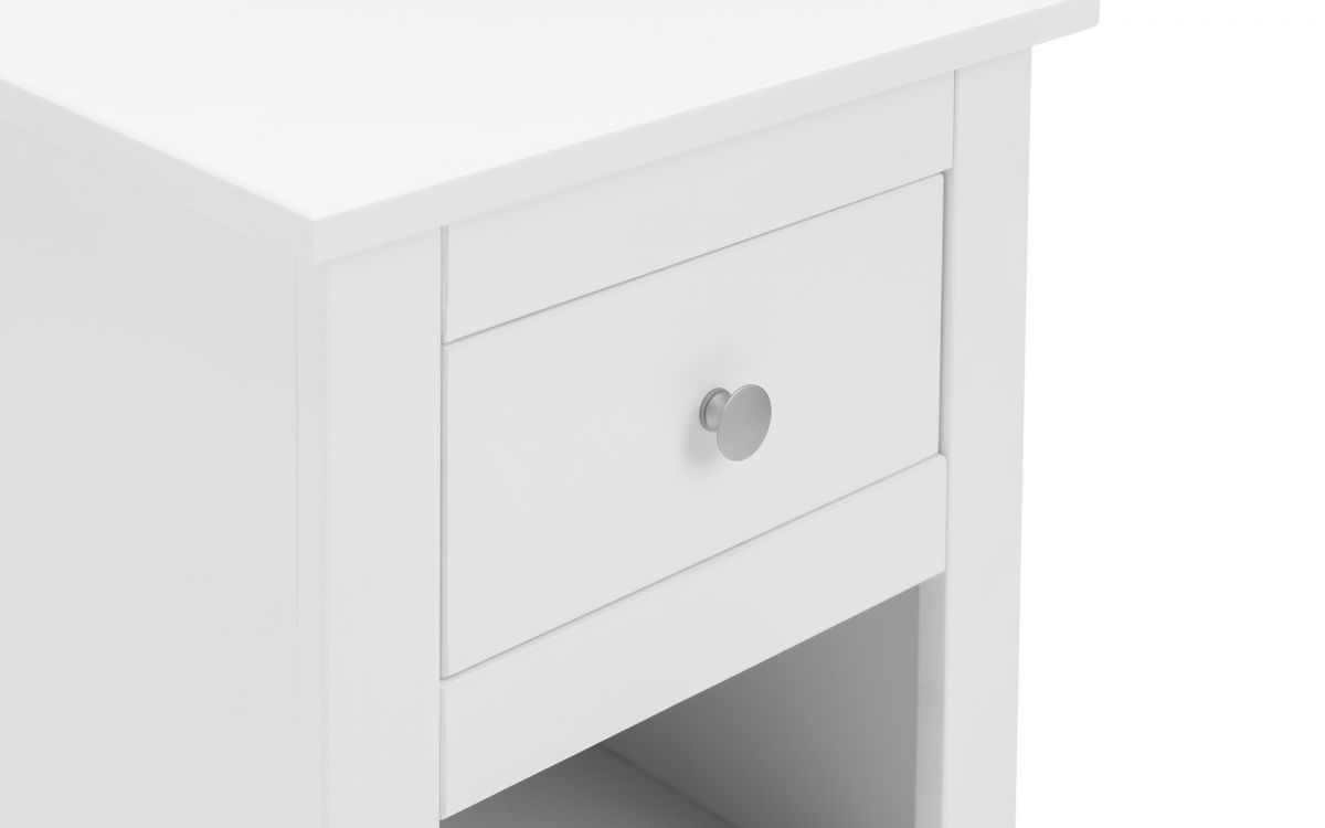 One drawer white on sale bedside table