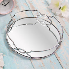 Load image into Gallery viewer, SILVER GATSBY  ROUND MIRROR TRAY