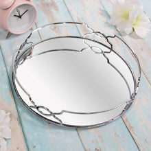 Load image into Gallery viewer, SILVER GATSBY  ROUND MIRROR TRAY