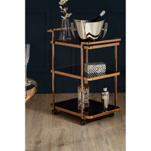 Load image into Gallery viewer, RITZ ROSE GOLD DRINKS TROLLEY