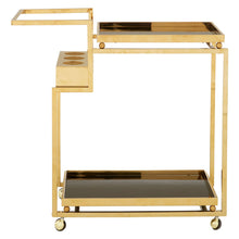 Load image into Gallery viewer, DRAYCOTT GOLD 3 TIER DRINKS TROLLEY