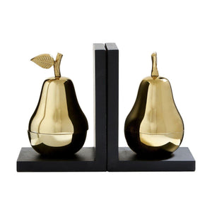 GOLDEN PEAR BOOKENDS PAIR - uniQue Home Furnishing