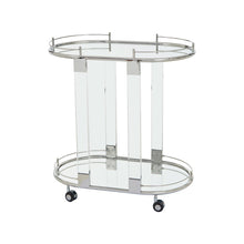 Load image into Gallery viewer, HURIA OVAL UNIQUE MIRRORED COCKTAIL TROLLEY