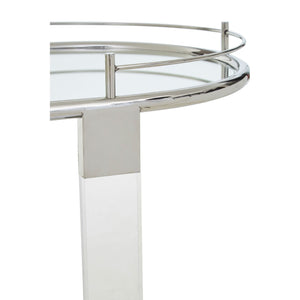 HURIA OVAL UNIQUE MIRRORED COCKTAIL TROLLEY