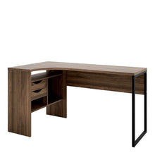 Load image into Gallery viewer, HOME OFFICE TWO DRAWER CORNER DESK IN WALNUT - uniQue Home Furnishing