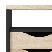 Load image into Gallery viewer, HOME OFFICE CORNER 2 DRAWER DESK - MATT BLACK & OAK - uniQue Home Furnishing