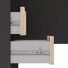 Load image into Gallery viewer, HOME OFFICE CORNER 2 DRAWER DESK - MATT BLACK & OAK - uniQue Home Furnishing