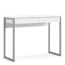 Load image into Gallery viewer, HOME OFFICE 2 DRAWER DESK GLOSS WHITE - uniQue Home Furnishing
