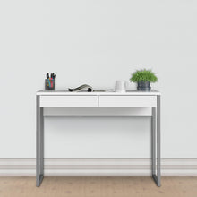Load image into Gallery viewer, HOME OFFICE 2 DRAWER DESK GLOSS WHITE - uniQue Home Furnishing