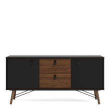 Load image into Gallery viewer, SKANDI SIDEBOARD 2 DOOR + 2 DRAWERS IN MATT BLACK WALNUT - uniQue Home Furnishing
