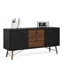 Load image into Gallery viewer, SKANDI SIDEBOARD 2 DOOR + 2 DRAWERS IN MATT BLACK WALNUT - uniQue Home Furnishing