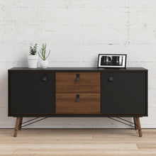Load image into Gallery viewer, SKANDI SIDEBOARD 2 DOOR + 2 DRAWERS IN MATT BLACK WALNUT - uniQue Home Furnishing