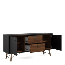 Load image into Gallery viewer, SKANDI SIDEBOARD 2 DOOR + 2 DRAWERS IN MATT BLACK WALNUT - uniQue Home Furnishing