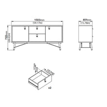 Load image into Gallery viewer, SKANDI SIDEBOARD 2 DOORS + 2 DRAWERS IN MATT WHITE - uniQue Home Furnishing
