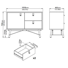 Load image into Gallery viewer, SKANDI SIDEBOARD WITH 1 DOOR + 2 DRAWERS - uniQue Home Furnishing