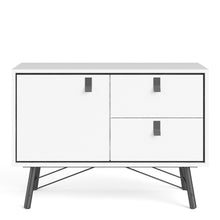 Load image into Gallery viewer, SKANDI SIDEBOARD WITH 1 DOOR + 2 DRAWERS IN MATT WHITE - uniQue Home Furnishing