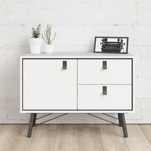 Load image into Gallery viewer, SKANDI SIDEBOARD WITH 1 DOOR + 2 DRAWERS IN MATT WHITE - uniQue Home Furnishing