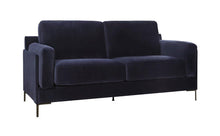 Load image into Gallery viewer, NUBYA 2-SEATER SOFA - DARK BLUE VELVET - uniQue Home Furnishing