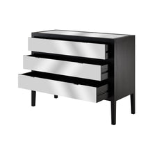 Load image into Gallery viewer, JOSEPHINE MIRRORED CHEST OF DRAWERS BLACK