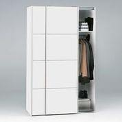 Load image into Gallery viewer, Verona Sliding Wardrobe 120cm in White with White Doors with 2 Shelves - uniQue Home Furnishing