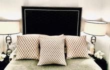 Load image into Gallery viewer, HAND BLOCK PRINT EARTHY BROWN PIPED CUSHION COVER - uniQue Home Furnishing