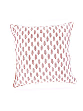 Load image into Gallery viewer, HAND BLOCK PRINT EARTHY BROWN PIPED CUSHION COVER - uniQue Home Furnishing