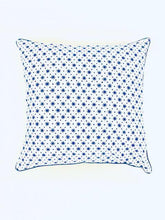 Load image into Gallery viewer, HAND BLOCK PRINT INDIGO BLUE SCATTERED STAR CUSHION - uniQue Home Furnishing