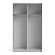 Load image into Gallery viewer, Verona Sliding Wardrobe 120cm in White with Oak Doors with 2 Shelves. - uniQue Home Furnishing