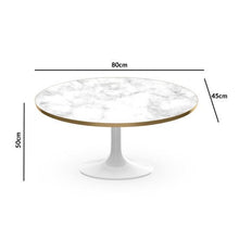 Load image into Gallery viewer, WHITE MARBLE OVAL HIGH GLOSS COFFEE TABLE