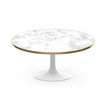Load image into Gallery viewer, WHITE MARBLE OVAL HIGH GLOSS COFFEE TABLE