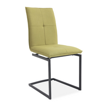 Load image into Gallery viewer, YELLOW CANTILEVER UPHOLSTERED DINING CHAIRS X 2 - uniQue Home Furnishing