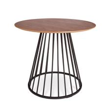 Load image into Gallery viewer, ROUND WALNUT TOP DINING TABLE - uniQue Home Furnishing