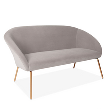 Load image into Gallery viewer, SMALL GREY VELVET SOFA - uniQue Home Furnishing
