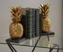 Load image into Gallery viewer, GOLDEN PINEAPPLE BOOKENDS PAIR - uniQue Home Furnishing