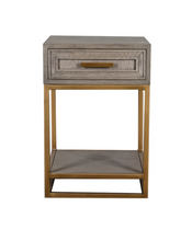 Load image into Gallery viewer, RENMIN GREY SMOKED OAK SIDE TABLE