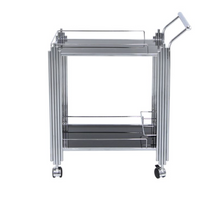 Load image into Gallery viewer, LEONARD CHROME &amp; BLACK DRINKS TROLLEY