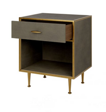 Load image into Gallery viewer, HAMPTON BEDSIDE TABLE GREY SHAGREEN