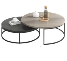 Load image into Gallery viewer, MODERN ROUND NESTING EXTENDABLE COFFEE TABLE