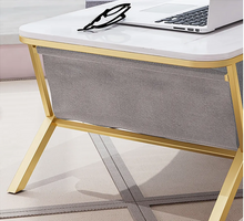 Load image into Gallery viewer, WHITE RECTANGULAR MARBLE COFFEE TABLE WITH MAGAZINE STORAGE