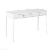 Load image into Gallery viewer, ABBERLEY TWO DRAWER DESK IN WHITE