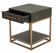 Load image into Gallery viewer, RENMIN SIDE TABLE CARBON OAK 50CM