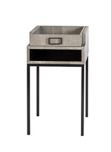 Load image into Gallery viewer, PETITE SIDE TABLE SHAGREEN LEATHER