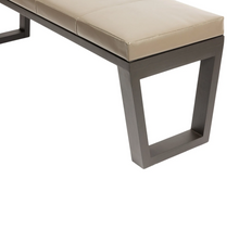 Load image into Gallery viewer, ARLINGTON BENCH FRENCH GREY LEATHER