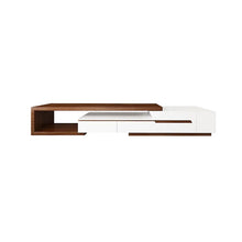 Load image into Gallery viewer, MODERN EXTENDABLE TV STAND WITH BOOKSHELF STORAGE & DRAWERS