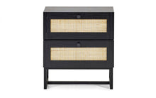 Load image into Gallery viewer, PADSTOW 2 DRAWER BEDSIDE TABLE-BLACK