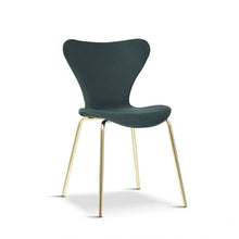 Load image into Gallery viewer, MODERN STACKABLE DINING CHAIRS WITH GOLD LEGS x 2