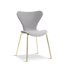 Load image into Gallery viewer, MODERN STACKABLE DINING CHAIRS WITH GOLD LEGS x 2
